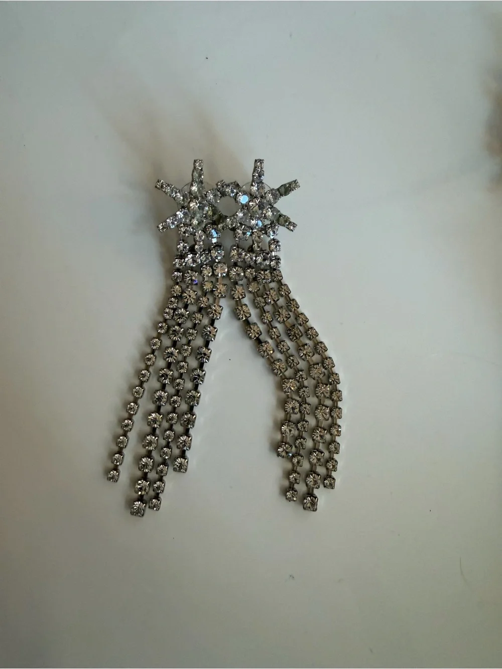 Jennifer Behr Rhinestone Starburst Dangle Earrings